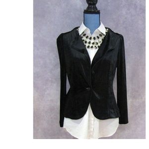 Express Black Velvet Soft Blazer Jacket Size M